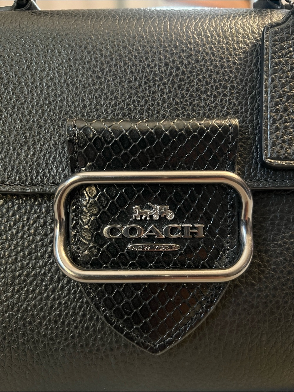 Coach Classic Leather Morgan Top Handle Satchel Bag - Picture 8 of 9